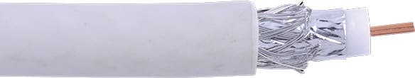Liberty RG6-CM-WHT - White RG6 CCS Dual Shielded Coaxial Cable Swept to 3.0 GHz Reel