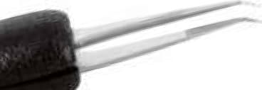 Lindstrom M51S245-NCDN - High Precision Tweezers Type M51S with Mini, Satin Finish Extra Fine Angled Tips, Ergonomic Grip