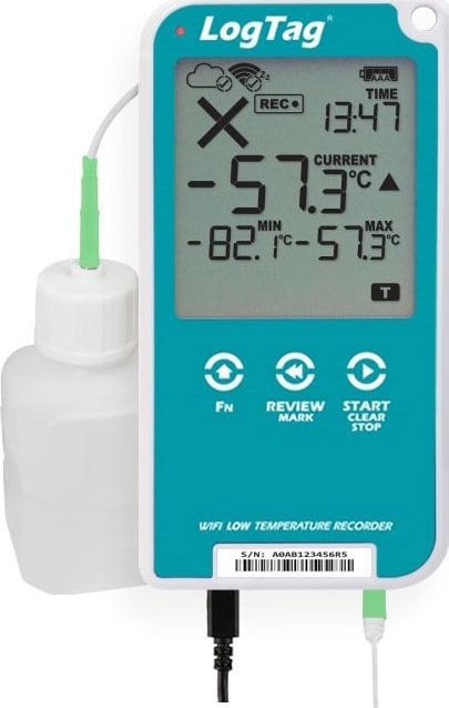 Logtag UTREL30-WIFI Kit-2 - 30 Day Wi-Fi Low-Temperature Logger with Display Kit (Two Probes, Two Buffers)