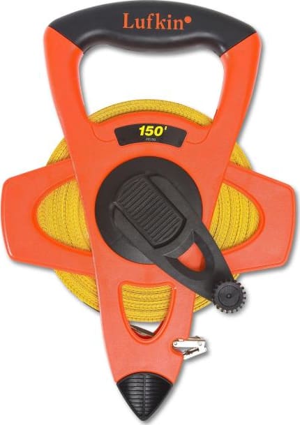 Crescent Lufkin FE150 - Measuring Tape, Fiberglass, Open Reel, 0.5in x 150ft