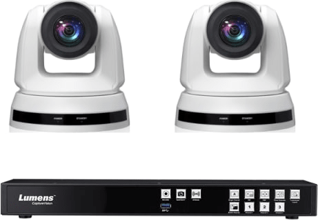 Lumens LC200Bundle51PW - CaptureVision System w/ 2x VC-A50PW IP PTZ Camera (White)