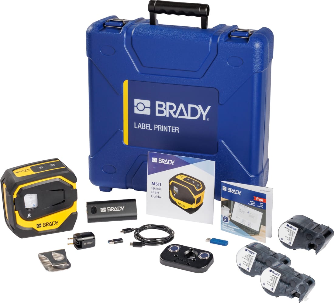 Brady M511-KIT - Label Printer, Portable, Bluetooth, with Accessories Kit, M511 Series