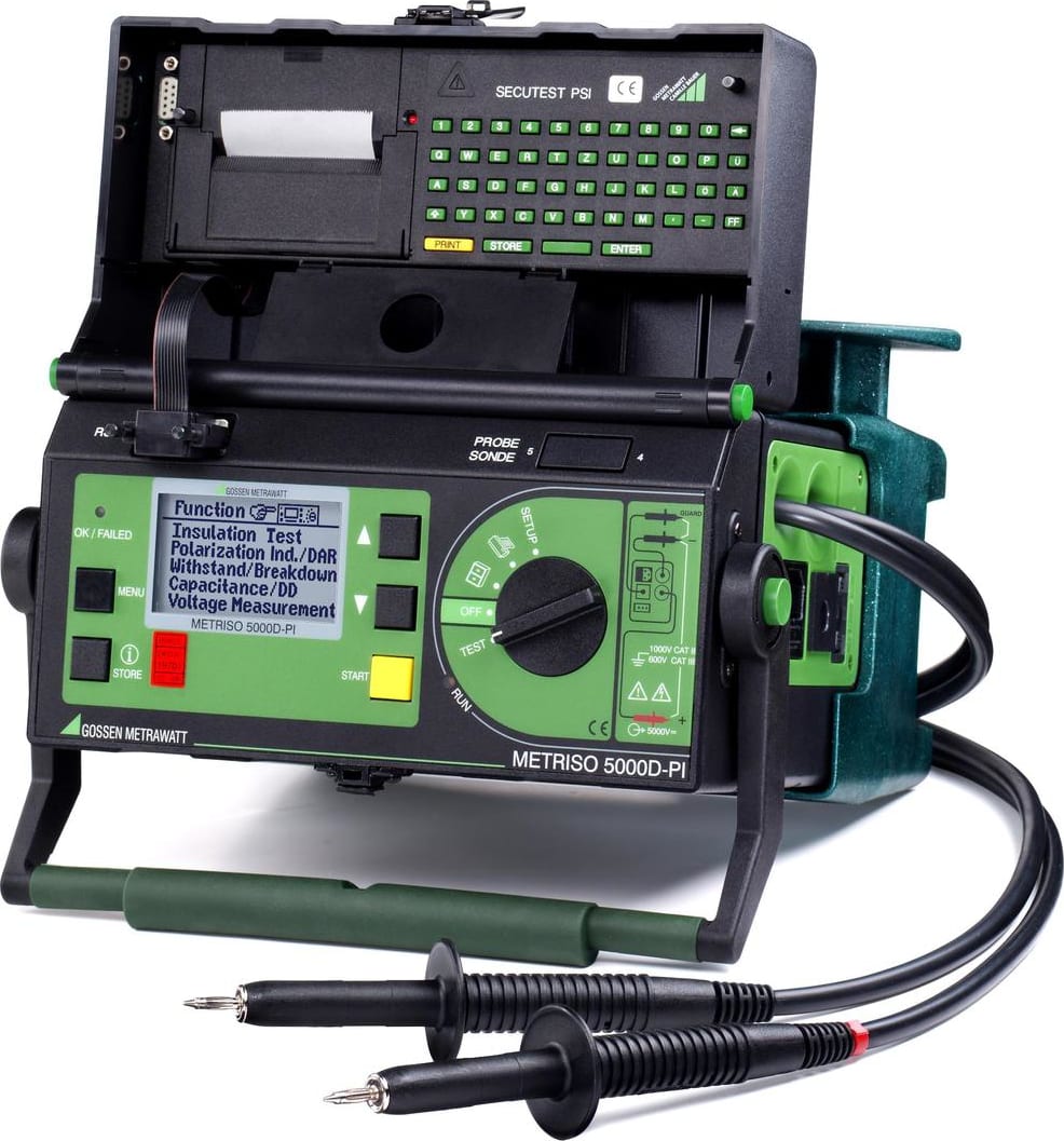Gossen M5810 Metriso 5000 D-PI 5kV Digital Insulation Tester