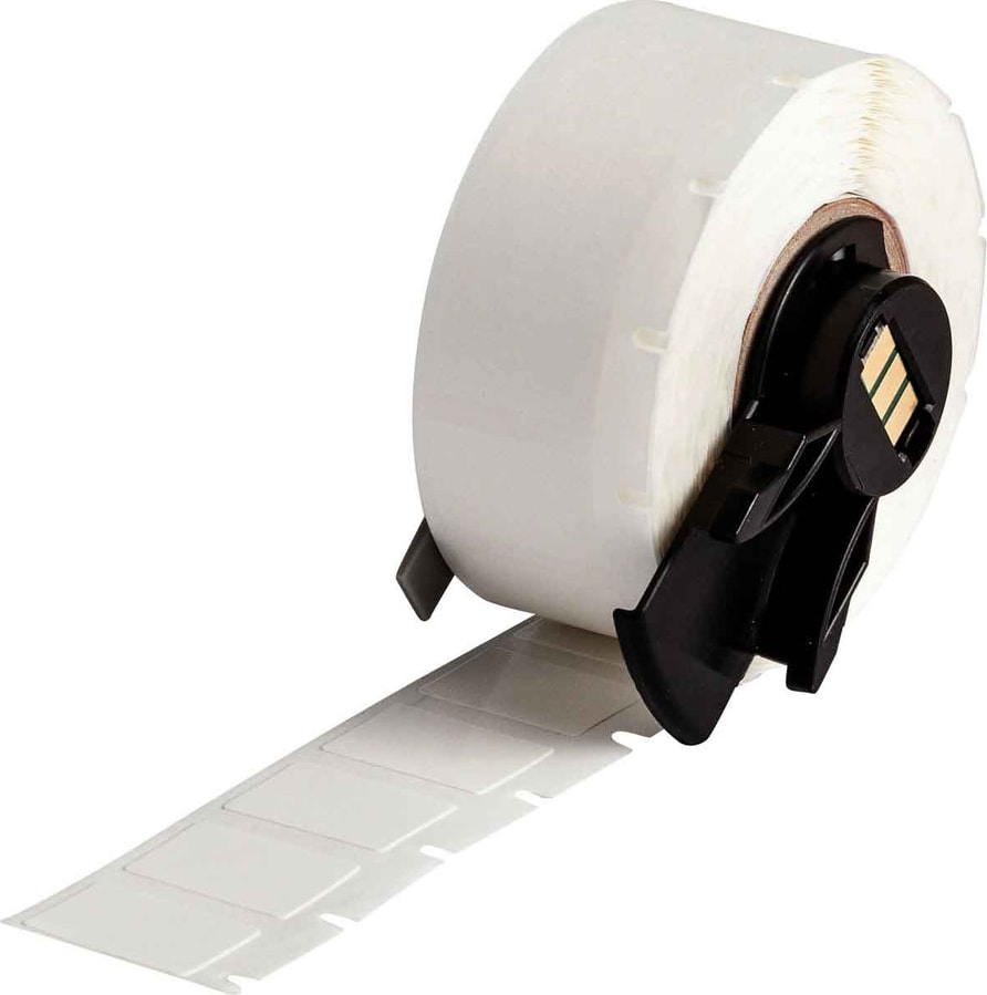Brady M6-11-498 - Vinyl Cloth Labels, Repositionable, Multi-Purpose, for M6 M7 Printer, 0.5' x 0.75'