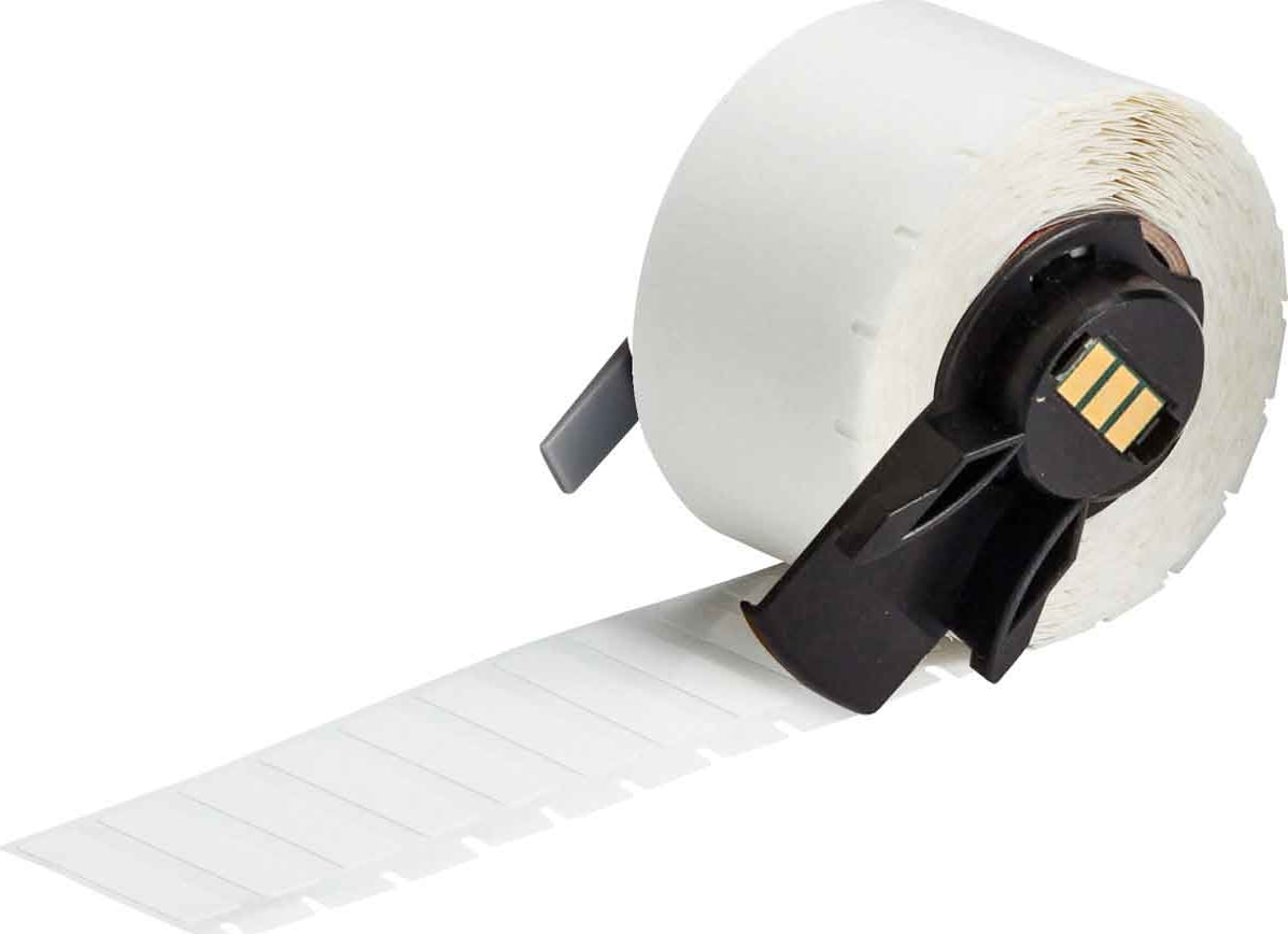 Brady M6-15-498 - Labels, Repositionable, Repositionable Rubber, White, Semi-gloss, Vinyl Cloth