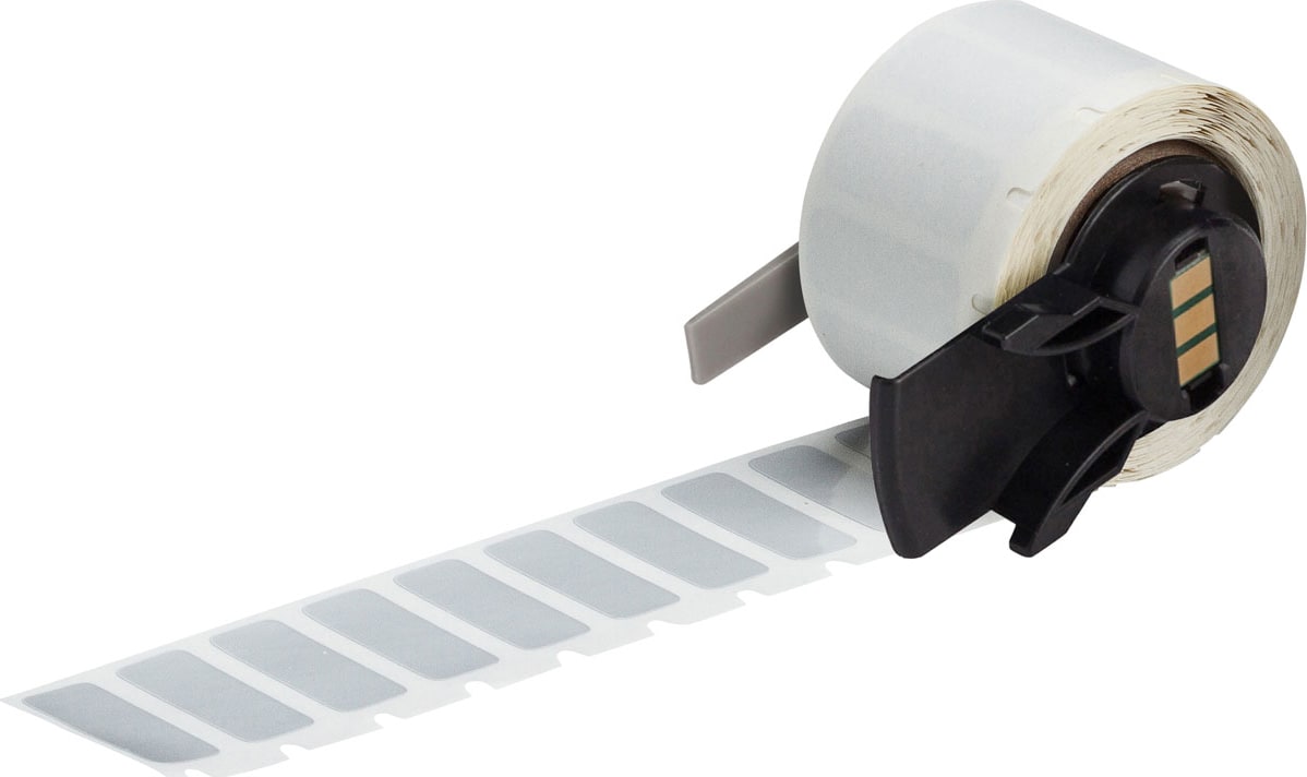 Brady M6-16-435 - Labels, Chemical Resistant, Metallic, Permanent Acrylic, Silver, Gloss, Polyester