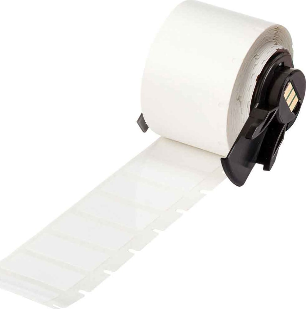 Labels, Heat Resistant, Permanent Acrylic, White, Gloss, Polyester