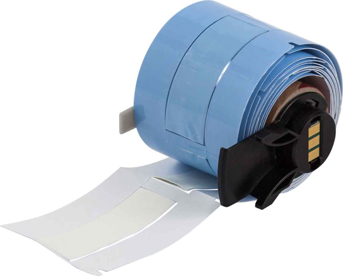 Brady M6-250-2-342-WT-R - Wire and Cable Labels, PermaSleeve, White, Matte, 0.25' Dia., 2'W, 70 Labels/Roll