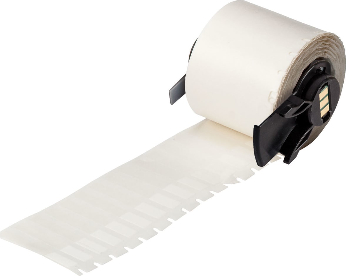 Brady M6-28-427 - Labels, Self Laminating & Wrap Around, Acrylic Adhesive, White, Clear, Matte, Vinyl