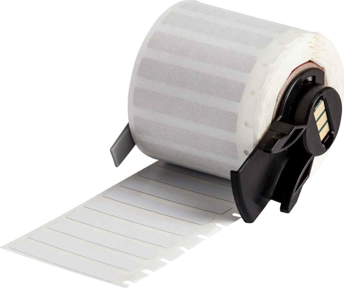 Brady M6-28-717 - Circuit Board Labels, Polyimide, ESD, White, Gloss, 0.25'H X 1.5'W, 750 Labels/Roll