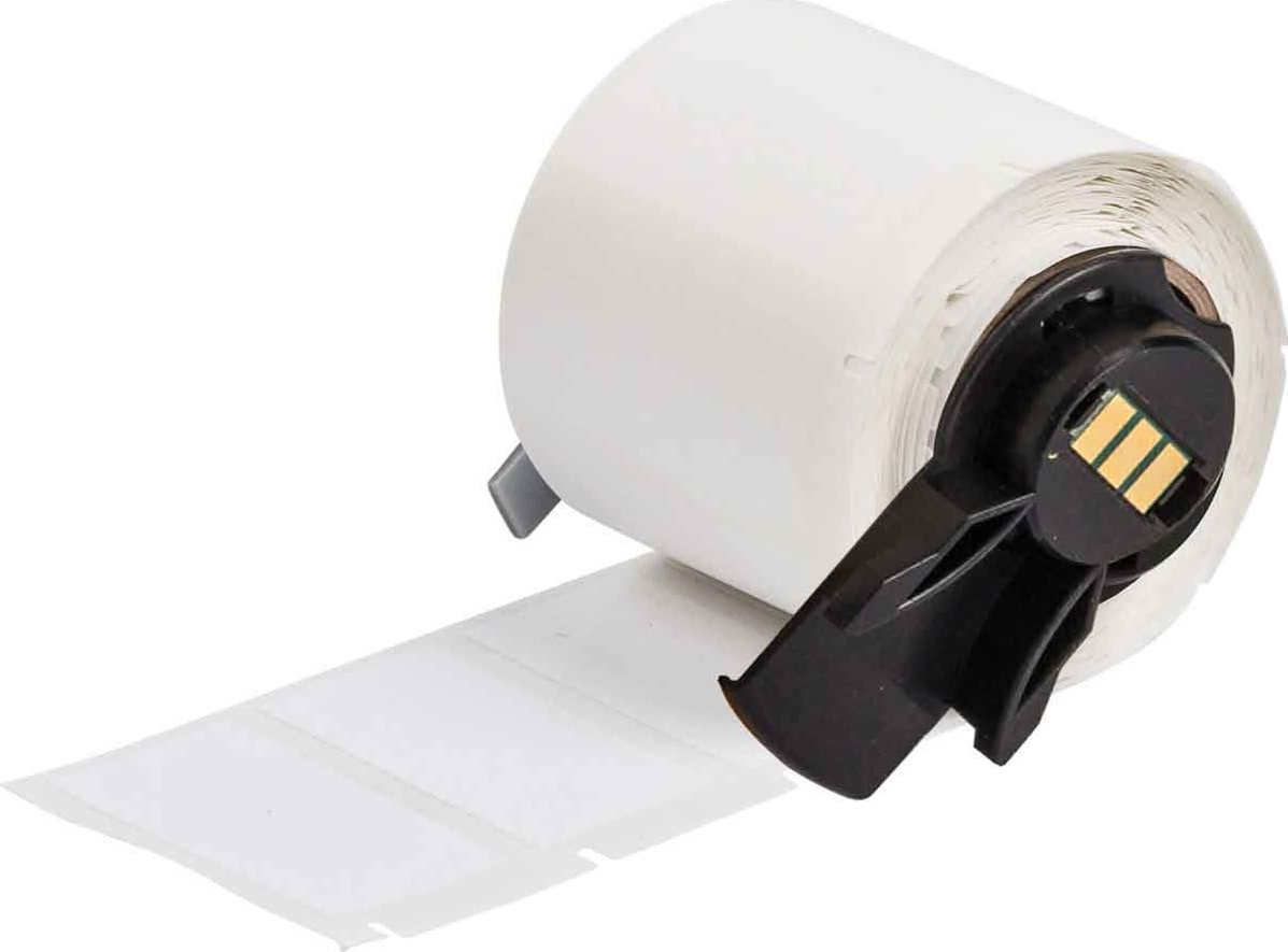 Brady M6-29-498 - Labels, Repositionable Rubber, White, Semi-gloss, Vinyl Cloth