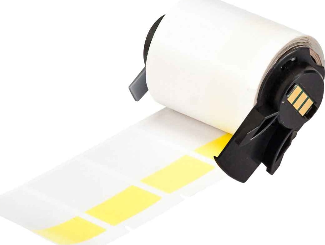 Brady M6-31-427-YL - Labels, Self Laminating, Acrylic Adhesive, Yellow, Clear, Matte, Vinyl
