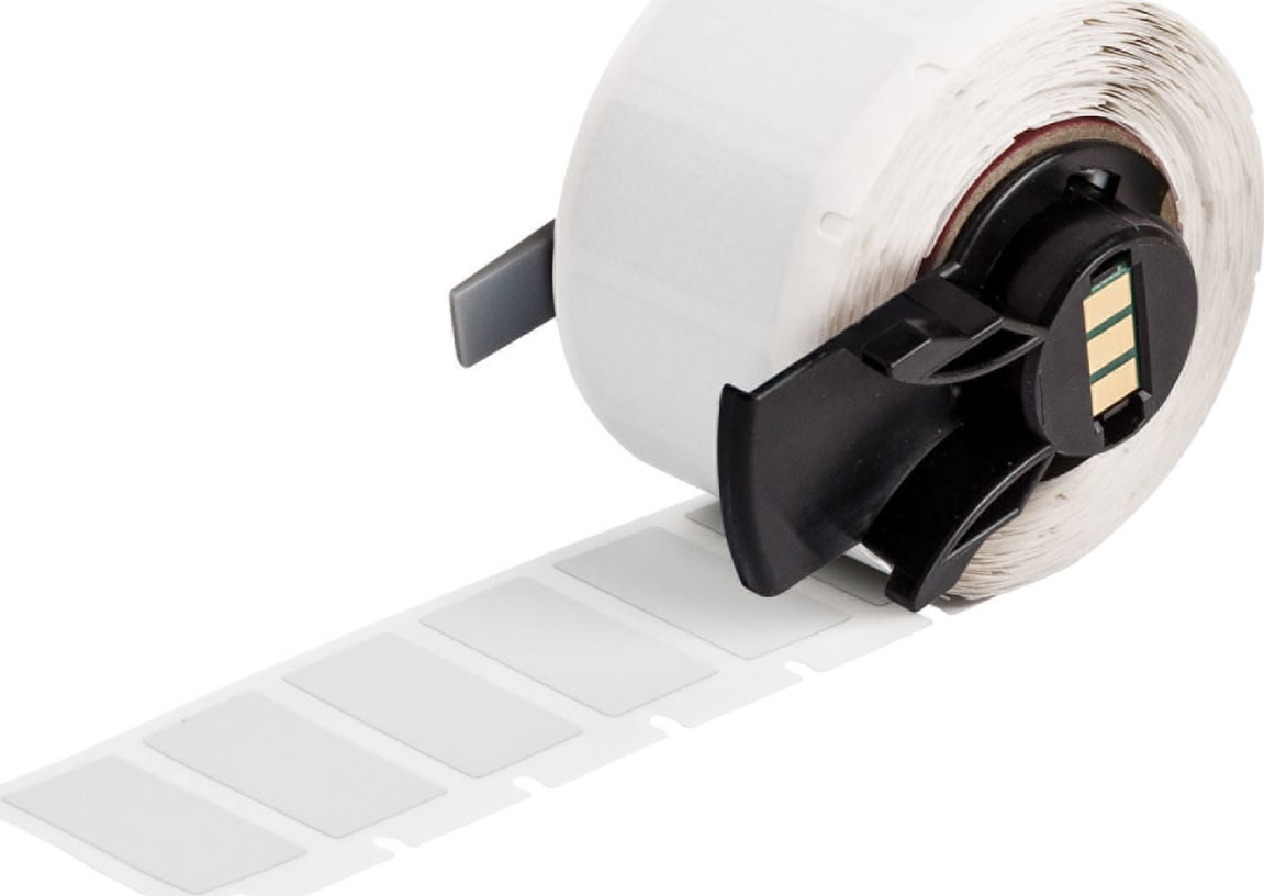 Brady M6-31-486 - Labels, Metallic, Permanent Rubber Based, Light Gray, Matte, Polyester