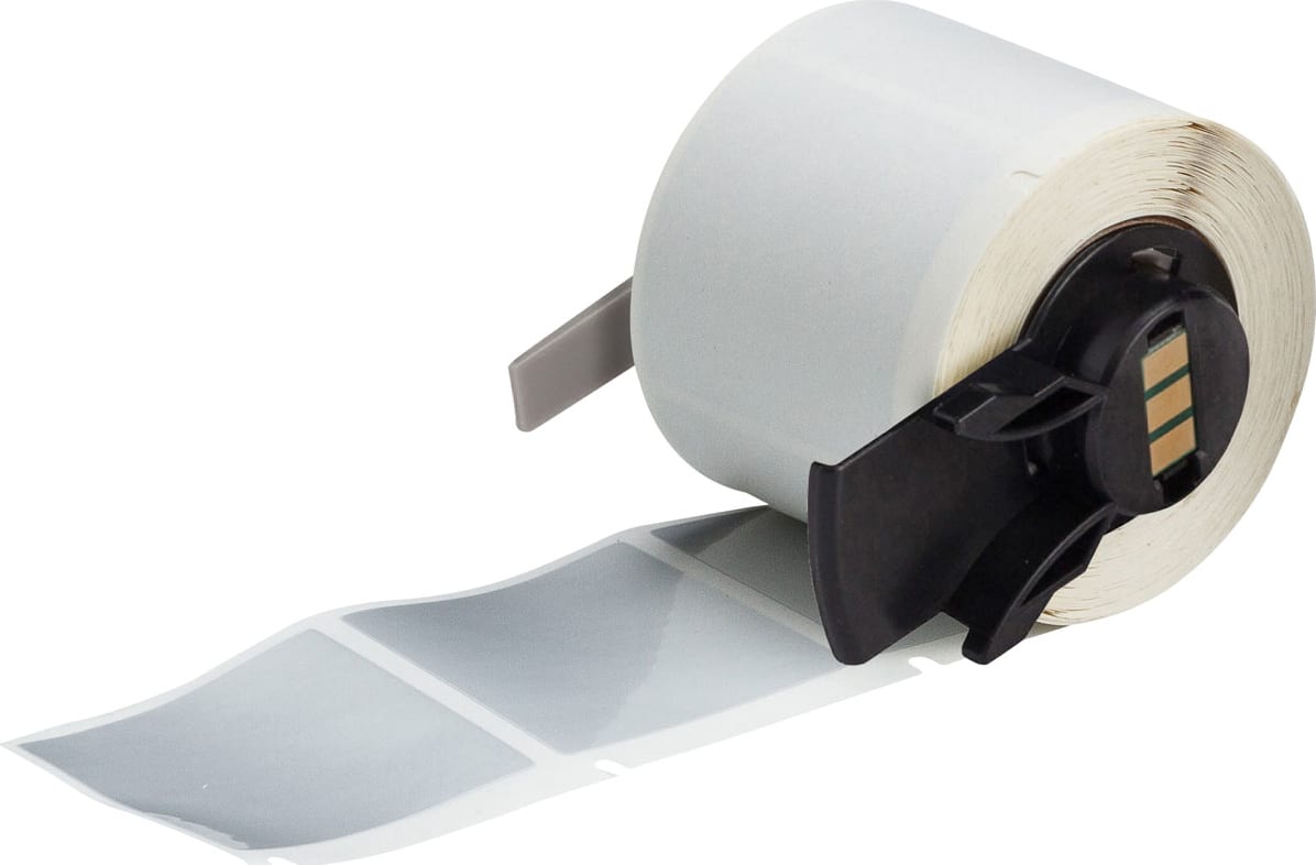 Brady M6-32-435 - Labels, Chemical Resistant, Metallic, Permanent Acrylic, Silver, Gloss, Polyester