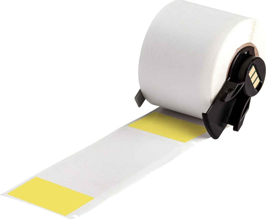 Brady M6-33-427-YL - Cable/Wire Labels, Self-Laminating, For M6 M7 Printers, 4' x 1.5', Clear/Yellow