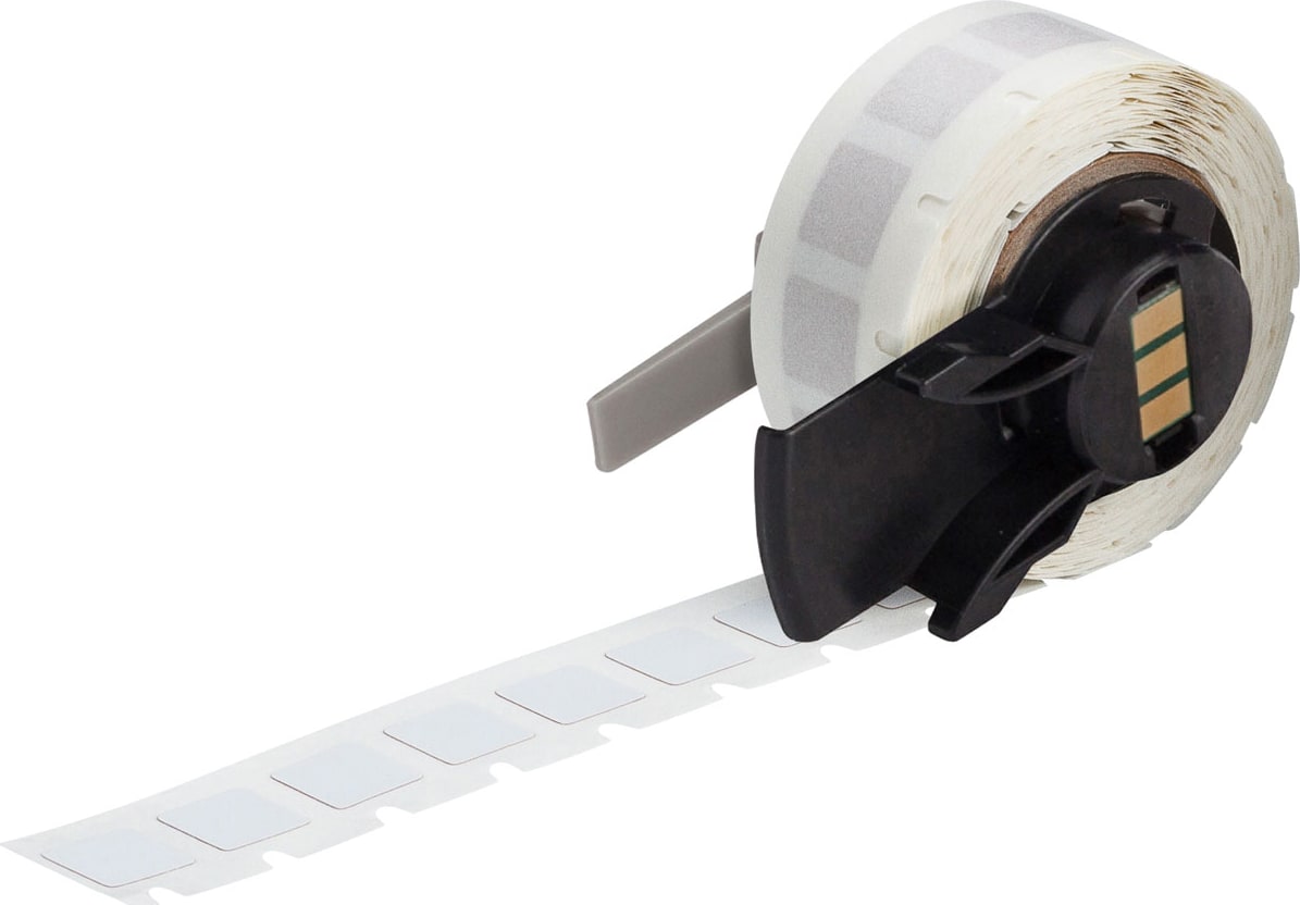 Brady M6-4-727 - Circuit Board Labels, Polyimide, White, Gloss, 0.4'H X 0.4'W, 500 Labels/Roll
