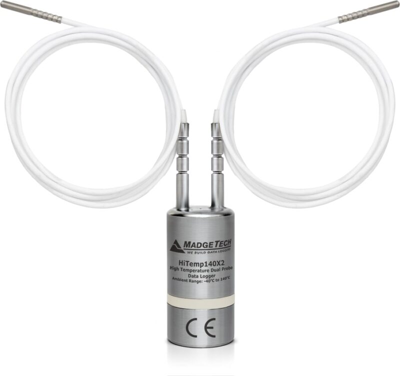 MadgeTech HiTemp140X2-FP-36-KR - High Temperature Dual Probe Data Logger