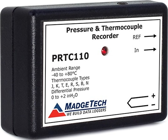 MadgeTech PRTC110-2inH2O - Differential Pressure and Temperature Recorder