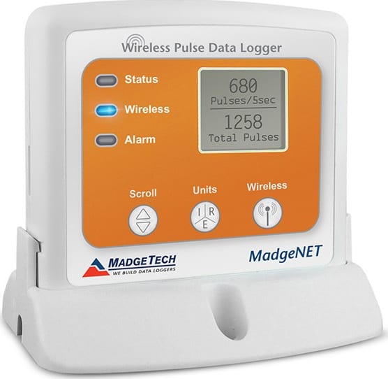 MadgeTech RFPulse2000A - Wireless Pulse Data Logger, LCD screen