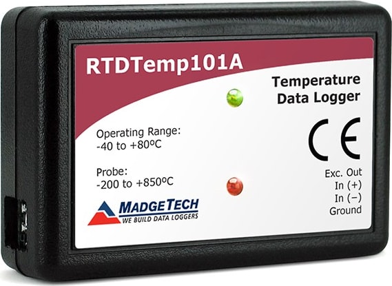 MadgeTech RTDTemp101A - RTD based Temperature Recorder, ±0.04 °C Accuracy