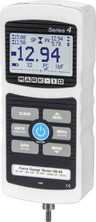 Mark-10 M4-012 - Advanced Digital Force Gauge, 0.12 lbF / 2 ozF / 50 gF / 0.5 N / 500 mN