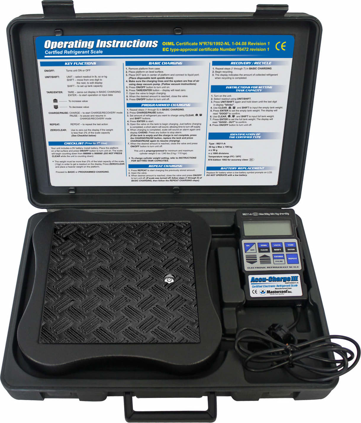Mastercool 98211-A - Certified Electronic Scale