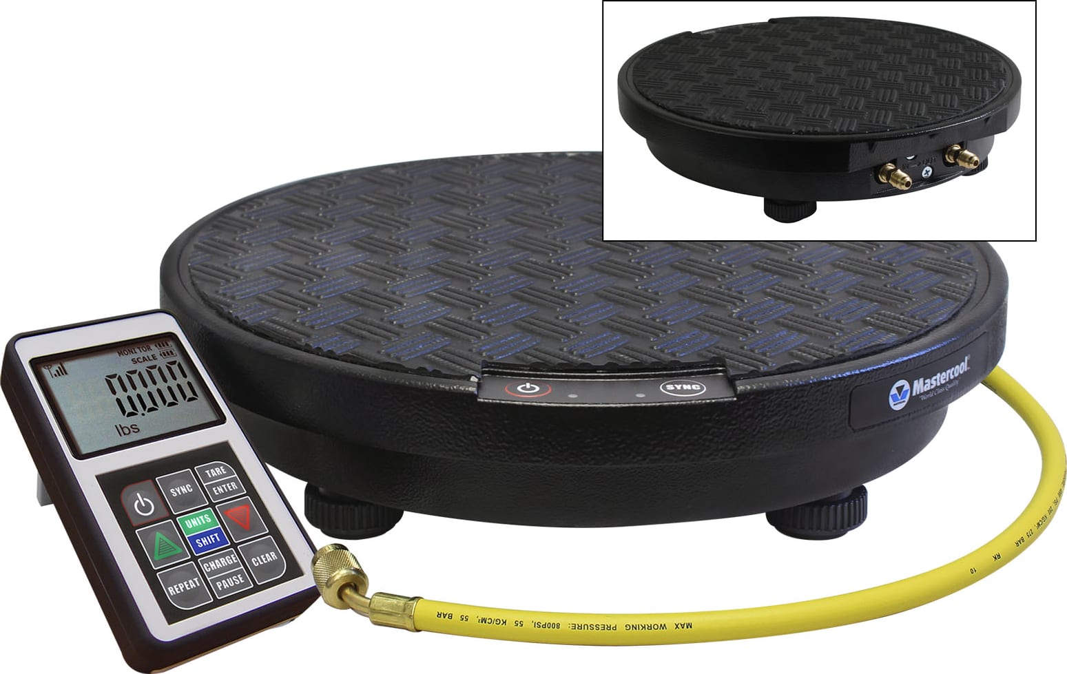 Mastercool 98315 - Wireless Refrigerant Scale with Solenoid Valve for Automatic Dispensing
