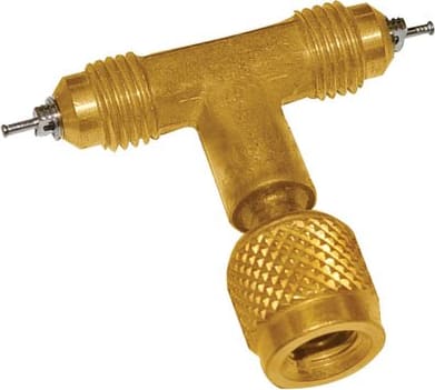 Mastercool 99333 - 1/4 FL-M x 1/4 FL-M x 1/4 FL-F Swivel Tee