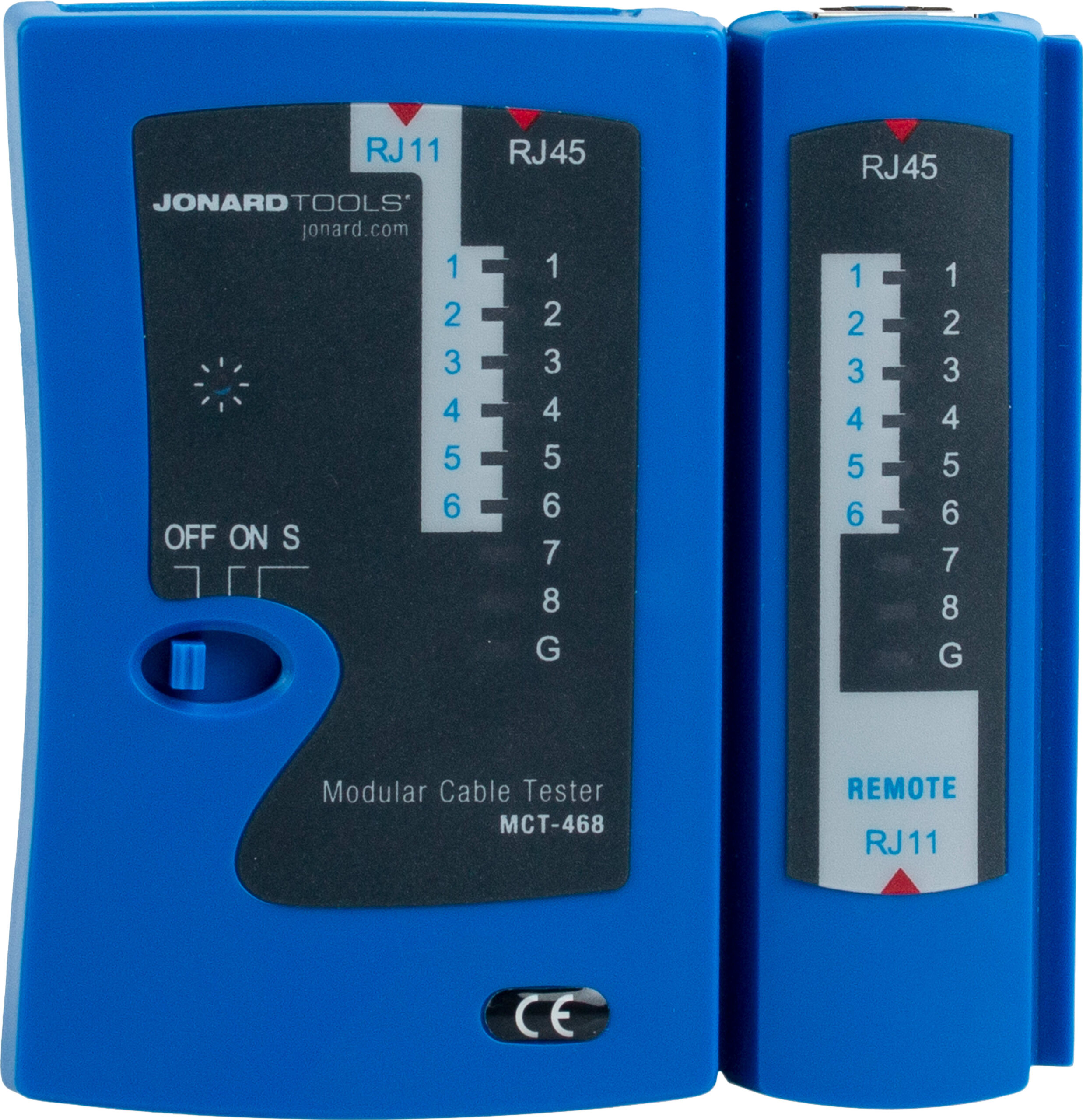 Jonard MCT-468 - Modular Cable Tester, Full LED, For RJ45, RJ12, RJ11 Cables