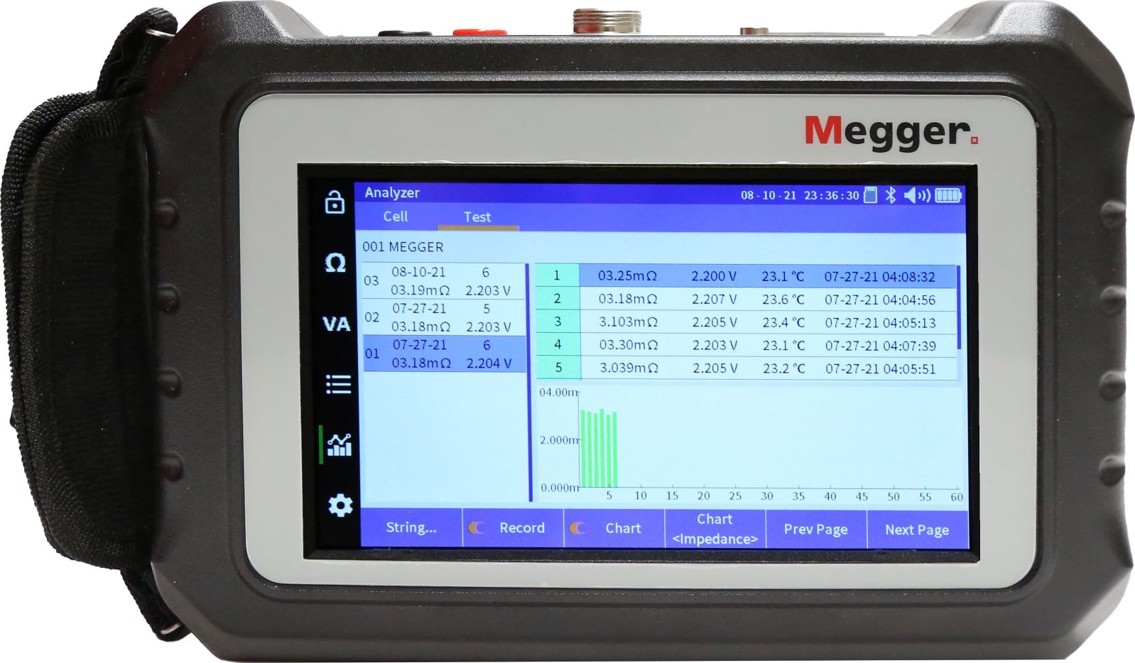 Megger BITE5-ADV - Advanced Battery Tester (Lead Acid, NiCD, and Li-ion Up to 500V DC Modules)
