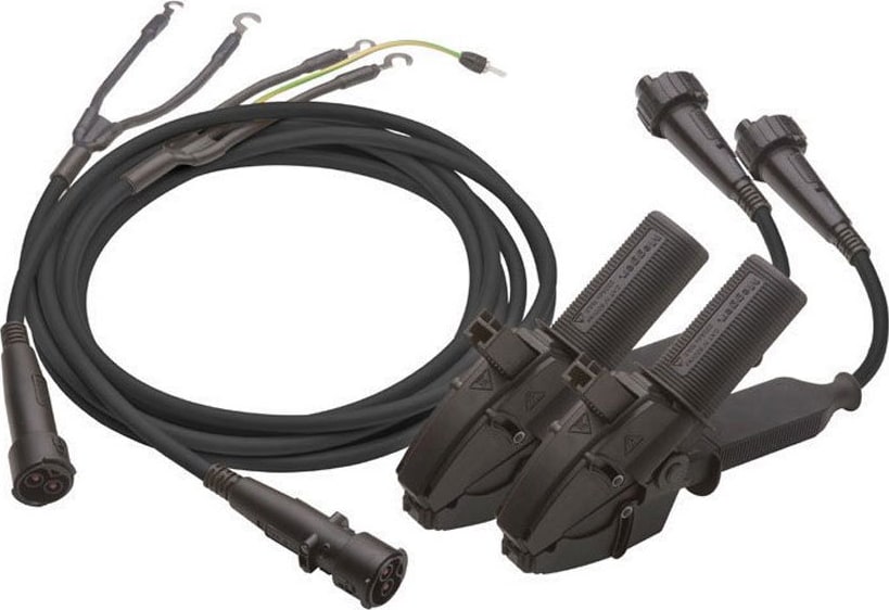 Megger KL2-C - Insulated Kelvin Clip Lead 3m Connect (x2) Complete Duplex Lead Set