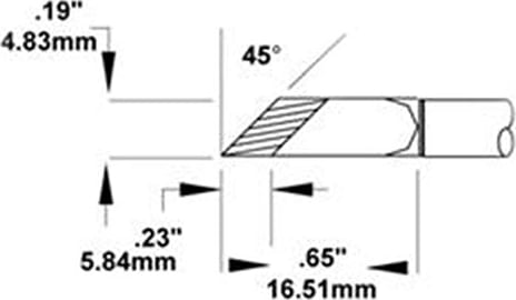 Metcal SMTC-8173 - Special Build, Knife Tip .235 Inch (5.97mm)