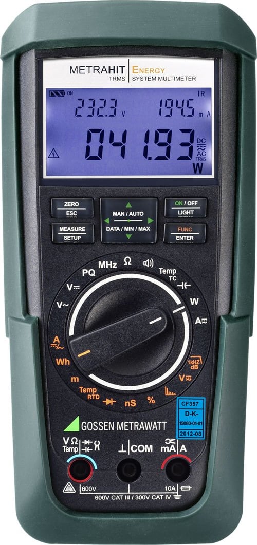 Gossen M249AKIT1 - High-End Digital Multimeter with Power and Energy Measurement Datalogger and IR-interface