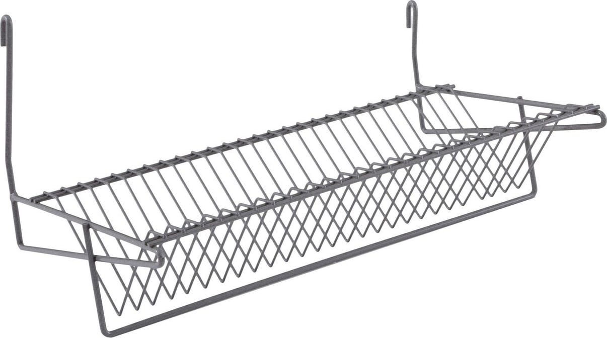 Metro IWA-S11K4 - SmartWall Slanted Lid Holder/Drying Shelf, Metroseal Gray Epoxy