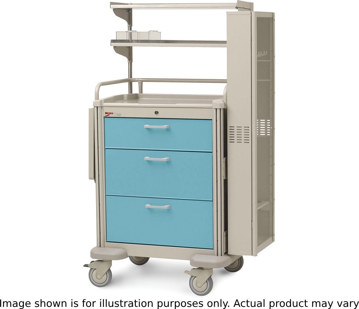Metro MBP0120ENDO - Basix Plus Endoscopic Cart, Steel/Aluminum/Polymer, Taupe