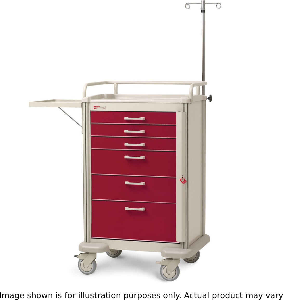 Metro MBP3210CRT2 - Basix Plus Crash Cart, Steel/Aluminum/Polymer, Taupe