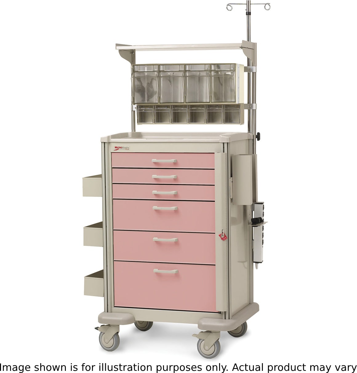 Metro MBP3210TRAUMA - Basix Plus Trauma Cart, Steel/Aluminum/Polymer, Taupe