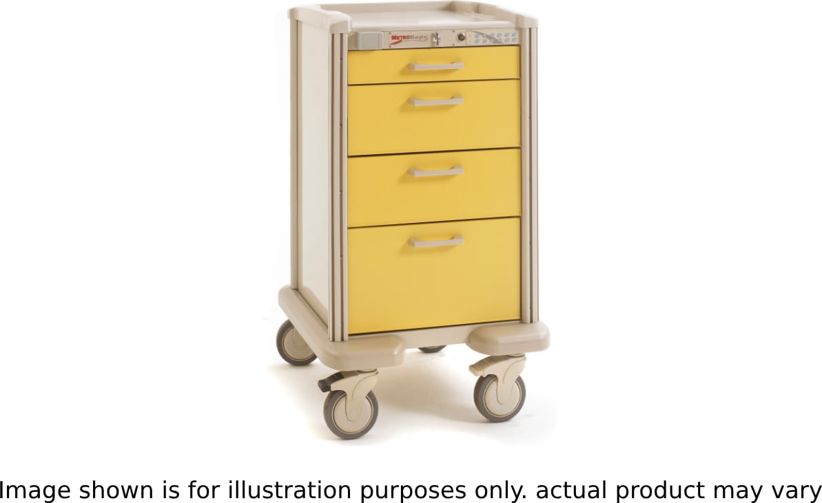 Metro MBPC1210TL - Basix Plus Compact Medical Cart, Steel/Aluminum/Polymer, Taupe