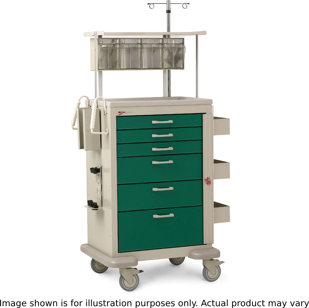 Metro MBX3210TRAUMA - Basix Trauma Cart, Steel/Polymer, Taupe