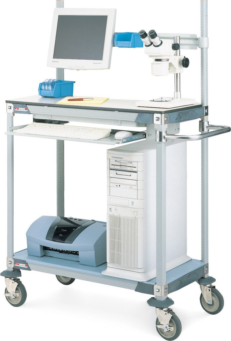 Metro MDSX3 - MetroMax i Mobile Desk Lab Cart, Taupe/Blue