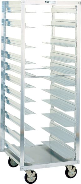 Metro RT183N - End-Load Knock Down Pan Racks, 3″ Slide Spacing, 20.375″W x 28″L x 64.125″H, Aluminum