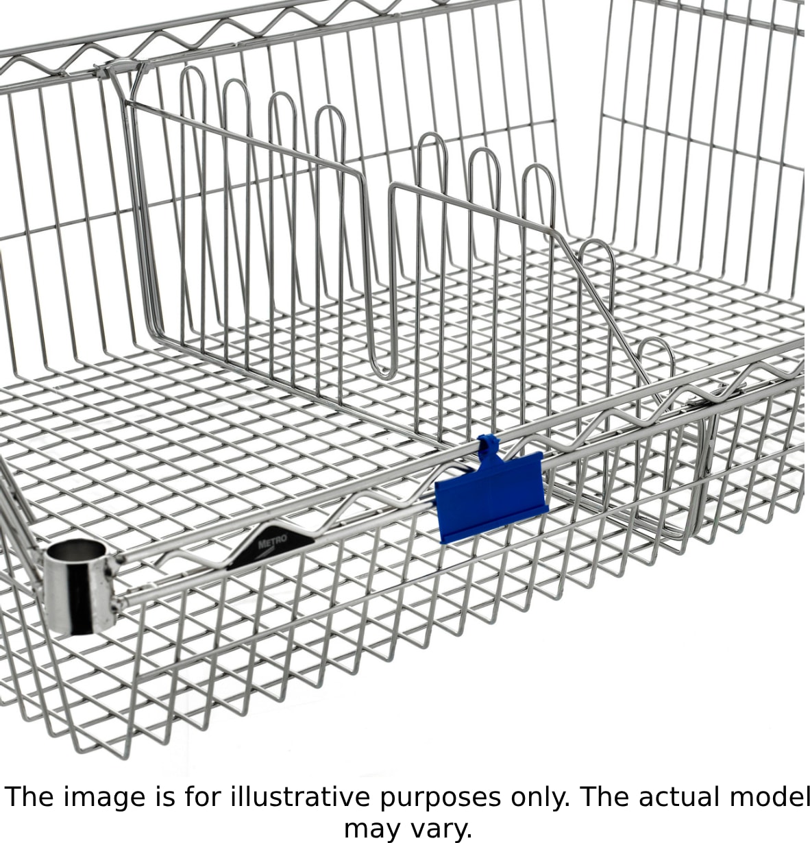 Metro BSKDIV-18H - Super Erecta Basket Shelving Divider, Chrome, 18″L