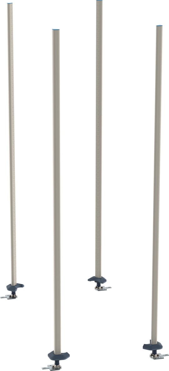 Metro BTAX3 - qwikTRAK Stationary Intermediate Unit Kit for MetroMax Shelving, Polymer Posts