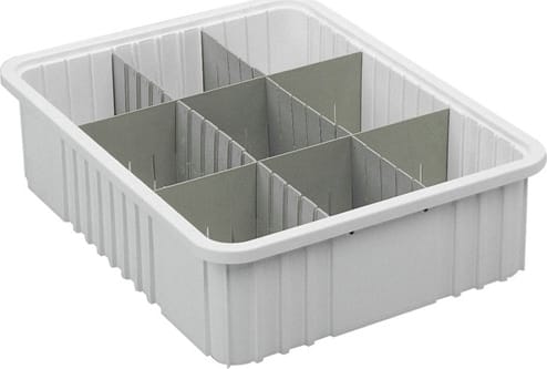 Metro DS93060NAT - Tote Box Divider, Short, Polypropylene, Natural Gray, 15.12' x 5.5'