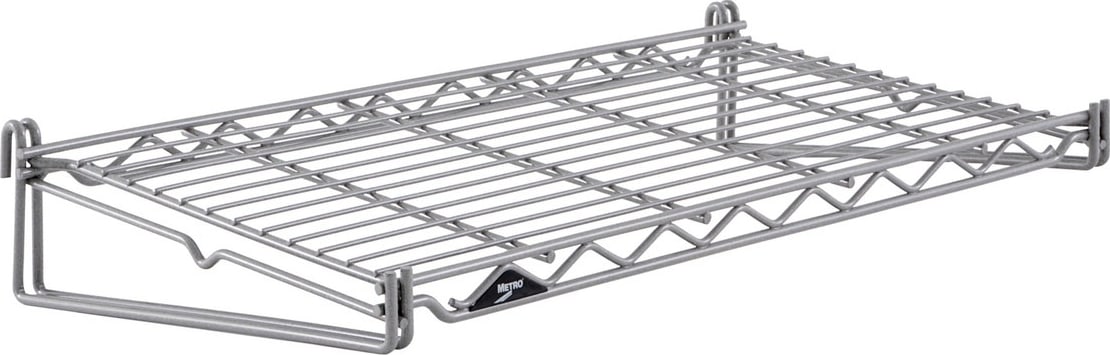 Metro FGS1224K4 - SmartWall Flat Grid Shelf, Metroseal Gray Epoxy, 12″W x 24″L