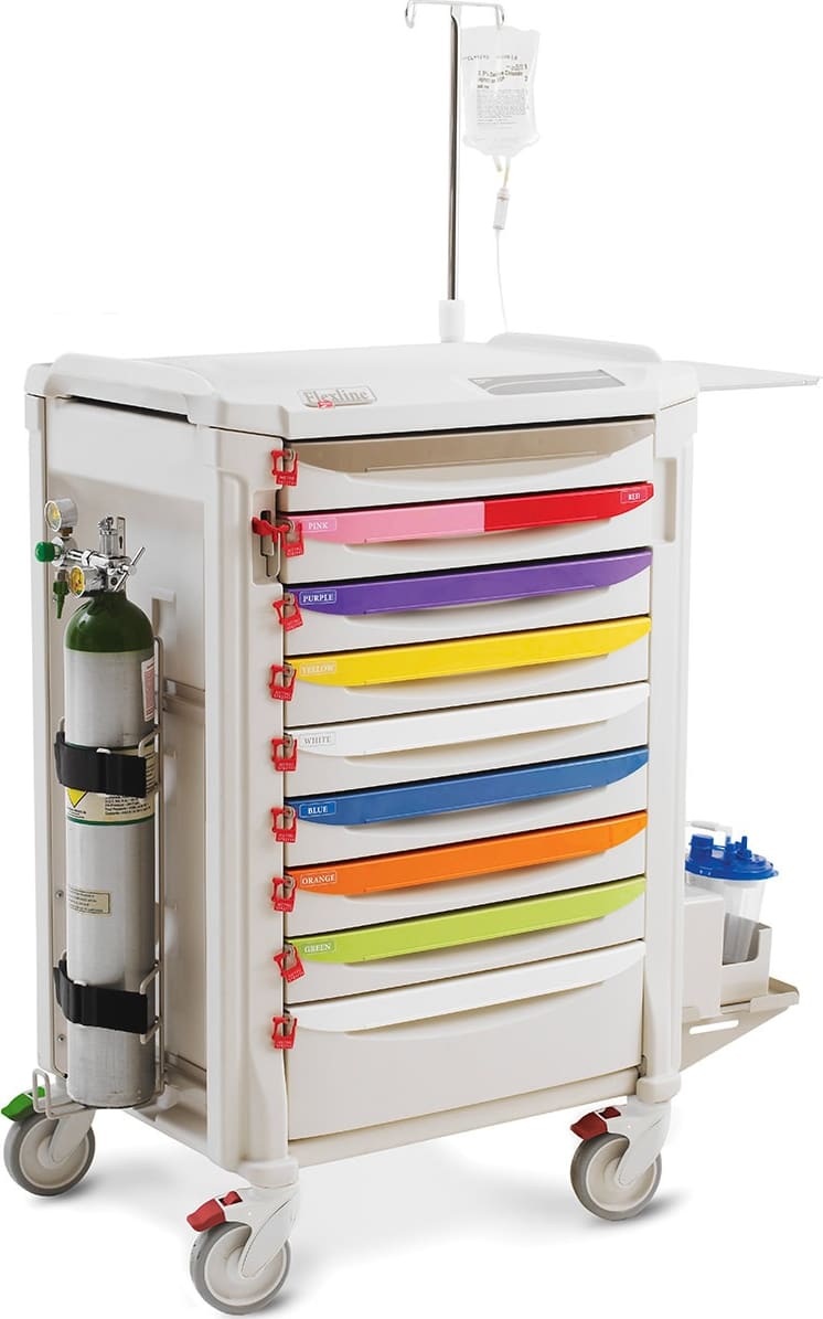 Metro FLPED1 - Flexline Pediatric Crash Cart, Polymer, Various Color