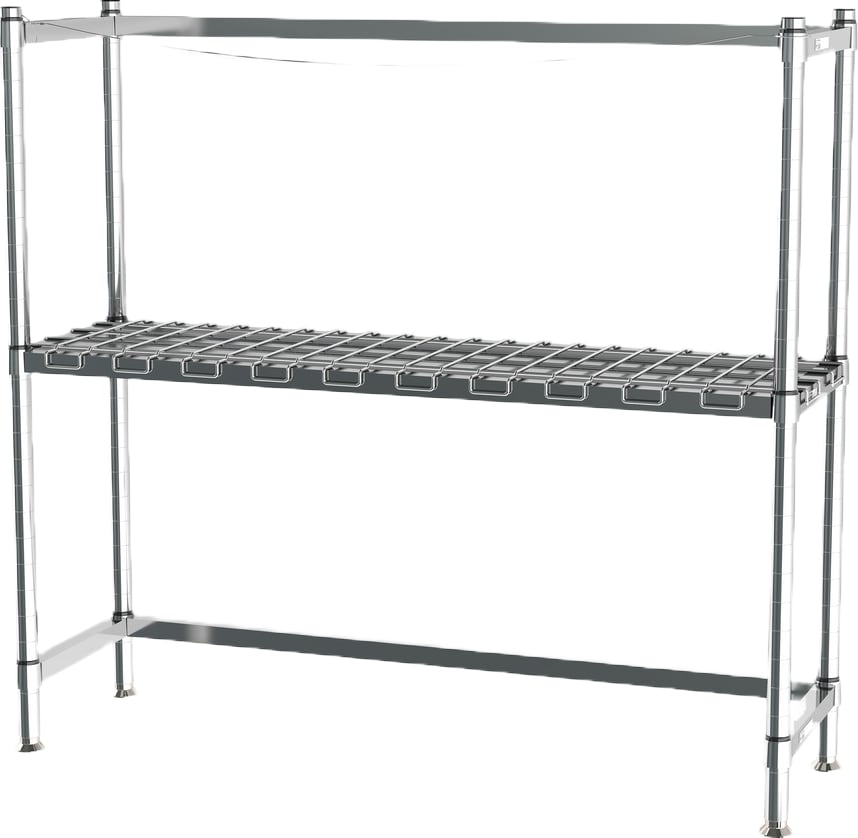 Metro KR365DC - HD Super Beer Keg Handling Rack, 1 Dunnage Shelf, 6 Half Barrel Capacity