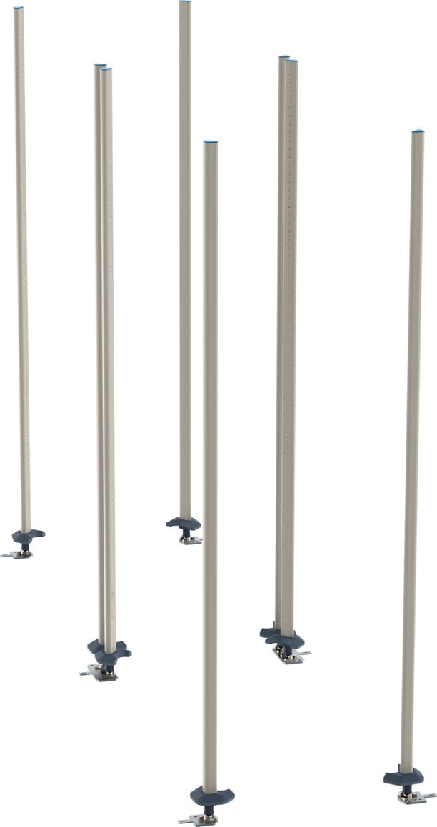 Metro LBTAX3 - qwikTRAK Double Deep Stationary Intermediate Unit Kit for MetroMax Shelving, Polymer Posts
