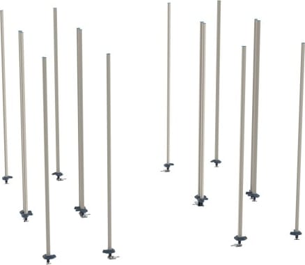 Metro LBTEX3 - qwikTRAK Floor Track Shelving Double Deep Stationary End Unit Kits for MetroMax Shelving, Polymer