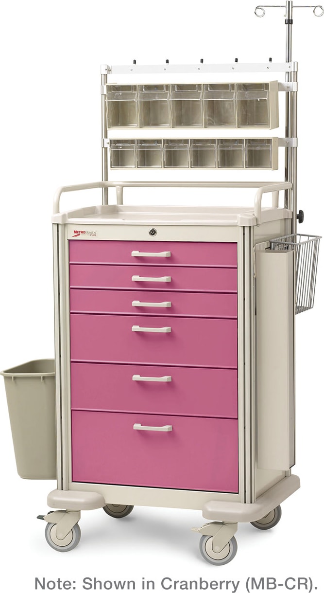 Metro MBP3210ANES1 - Basix Plus Anesthesia Cart, Steel/Aluminum/Polymer, Taupe